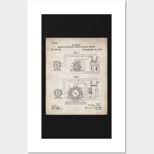 Motor Patent - Engineer Inventor Makers Workshop Art - Antique Posters and Art